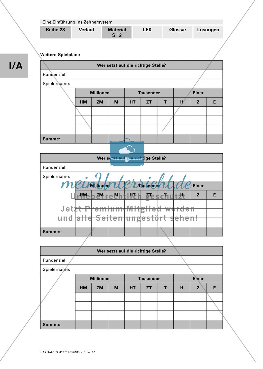Einführung ins Zehnersystem: Arbeitsblätter Preview 12