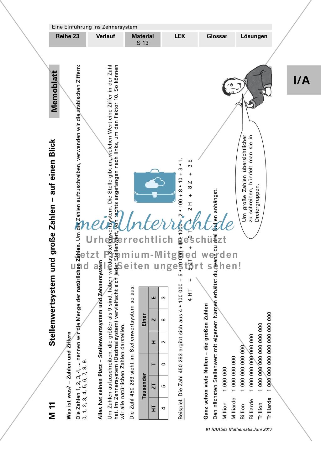 Einführung ins Zehnersystem: Arbeitsblätter Preview 13