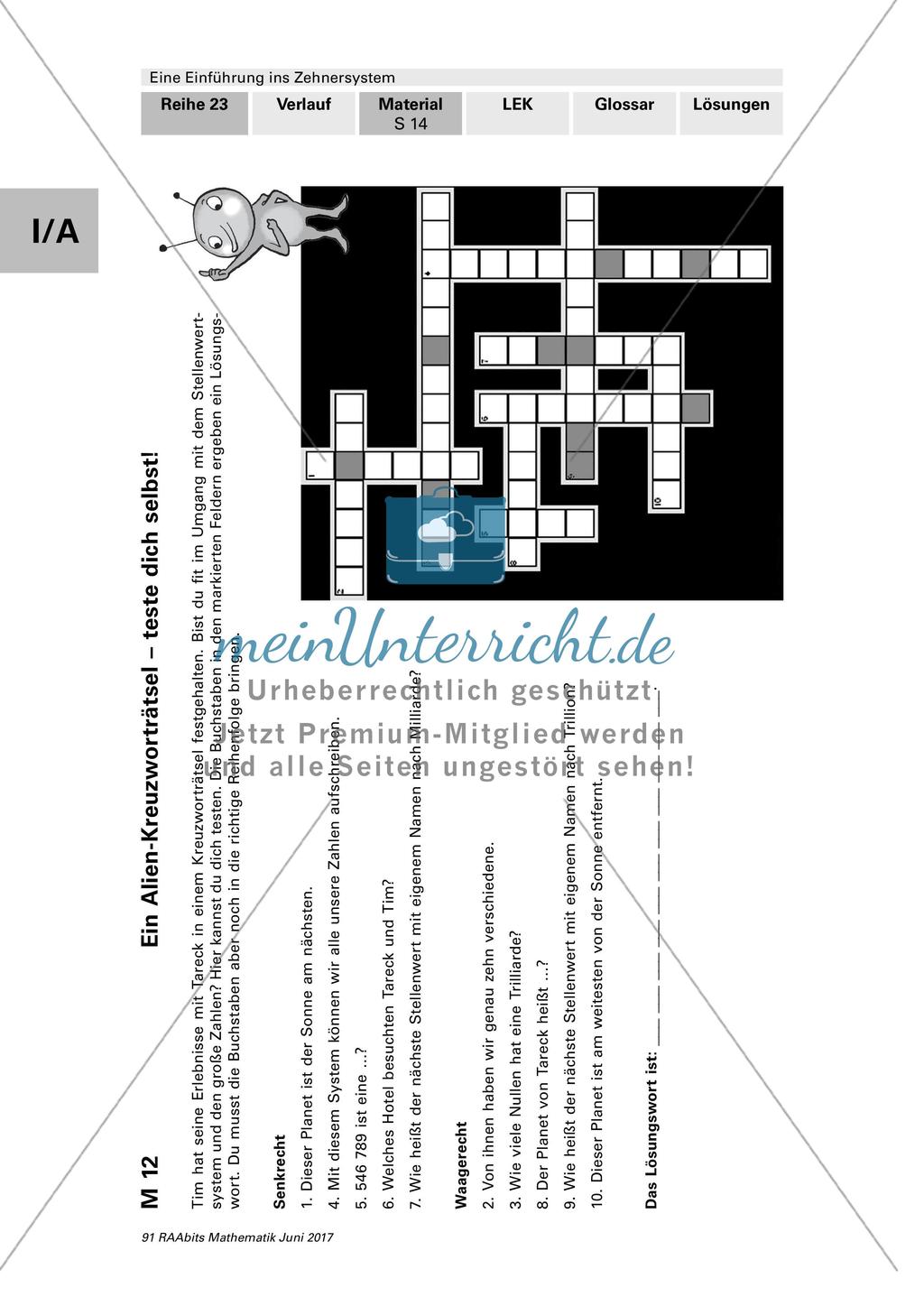 Einführung ins Zehnersystem: Arbeitsblätter Preview 14