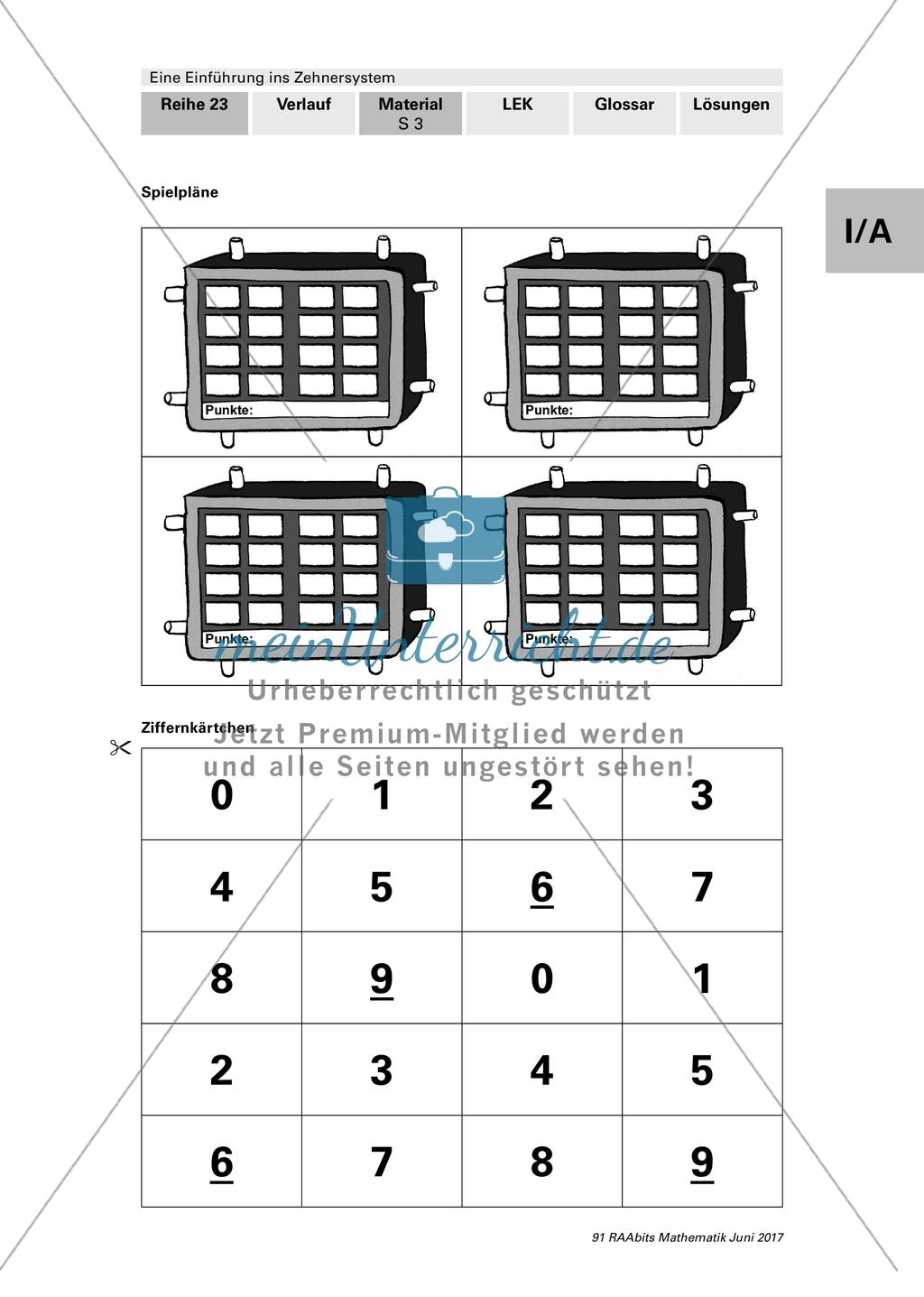 Einführung ins Zehnersystem: Arbeitsblätter Preview 3