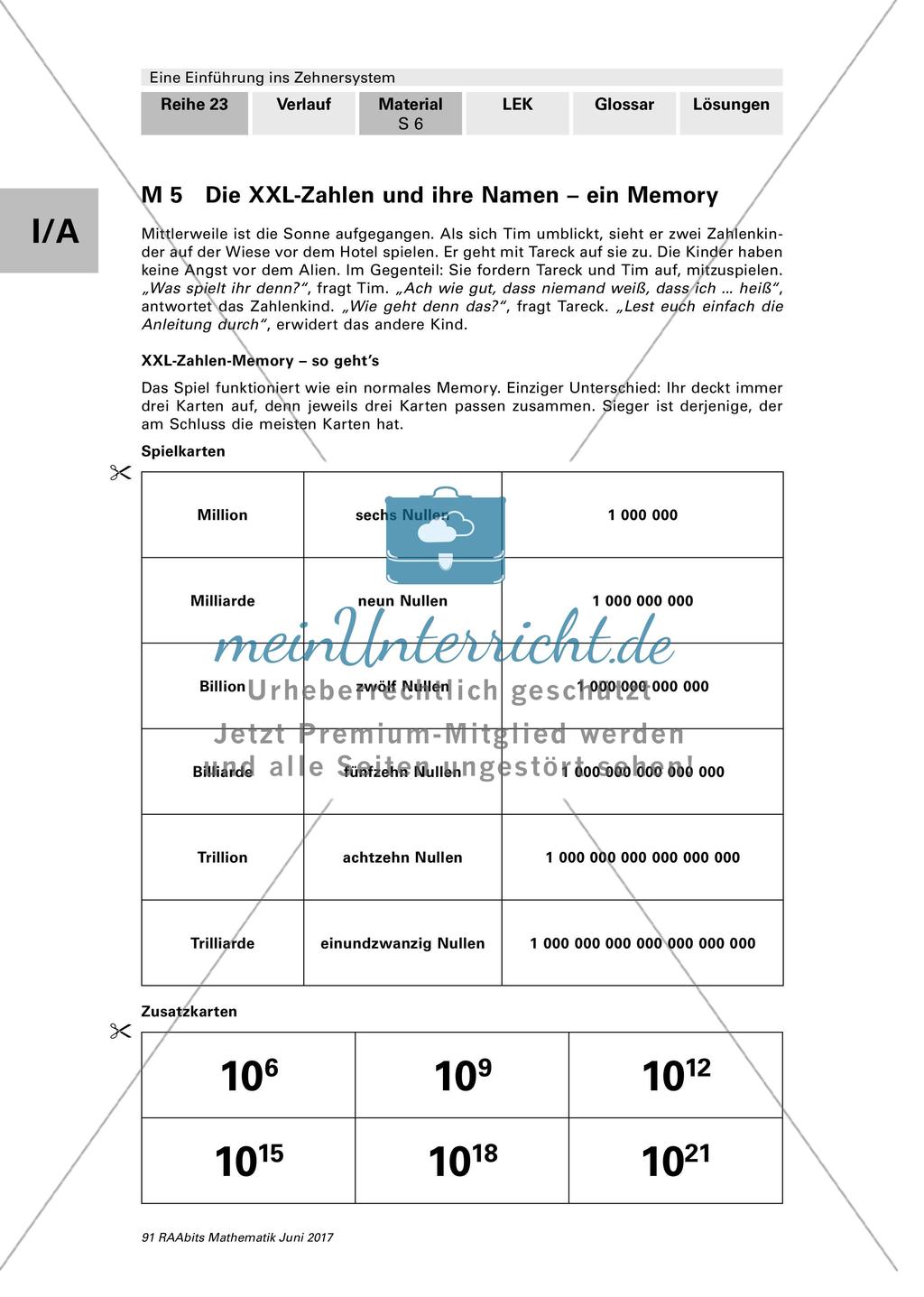 Einführung ins Zehnersystem: Arbeitsblätter Preview 6