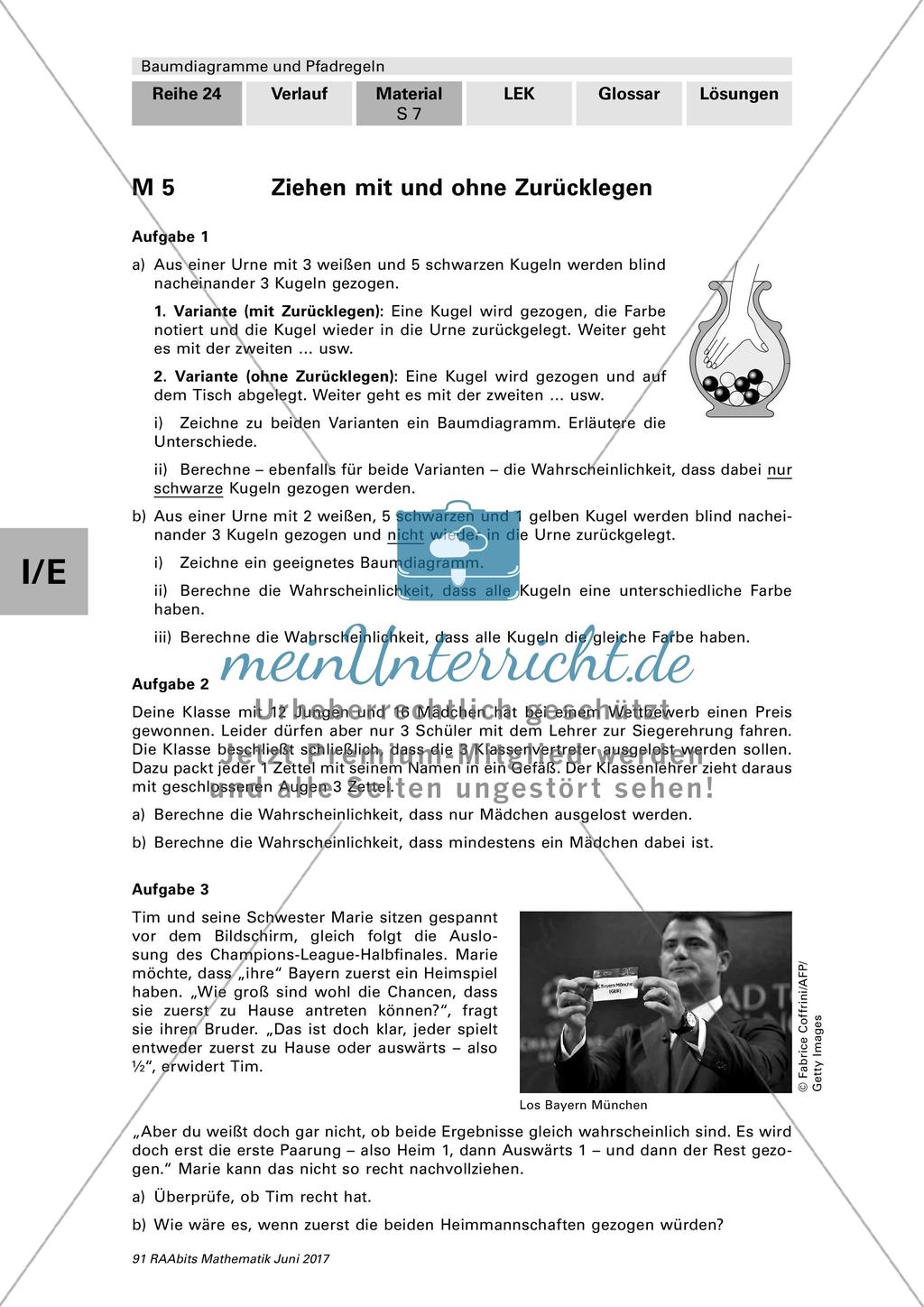 Die Pfadregeln in mehrstufigen Zufallsexperimenten Preview 2