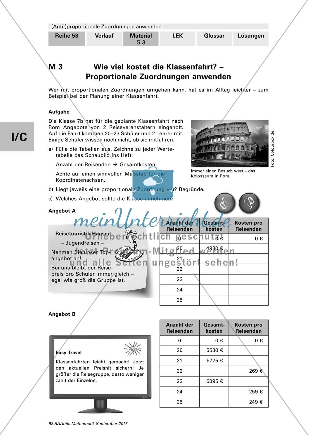 Zuordnungsbegriff und Quotientengleichheit bei Proportionalität Preview 3