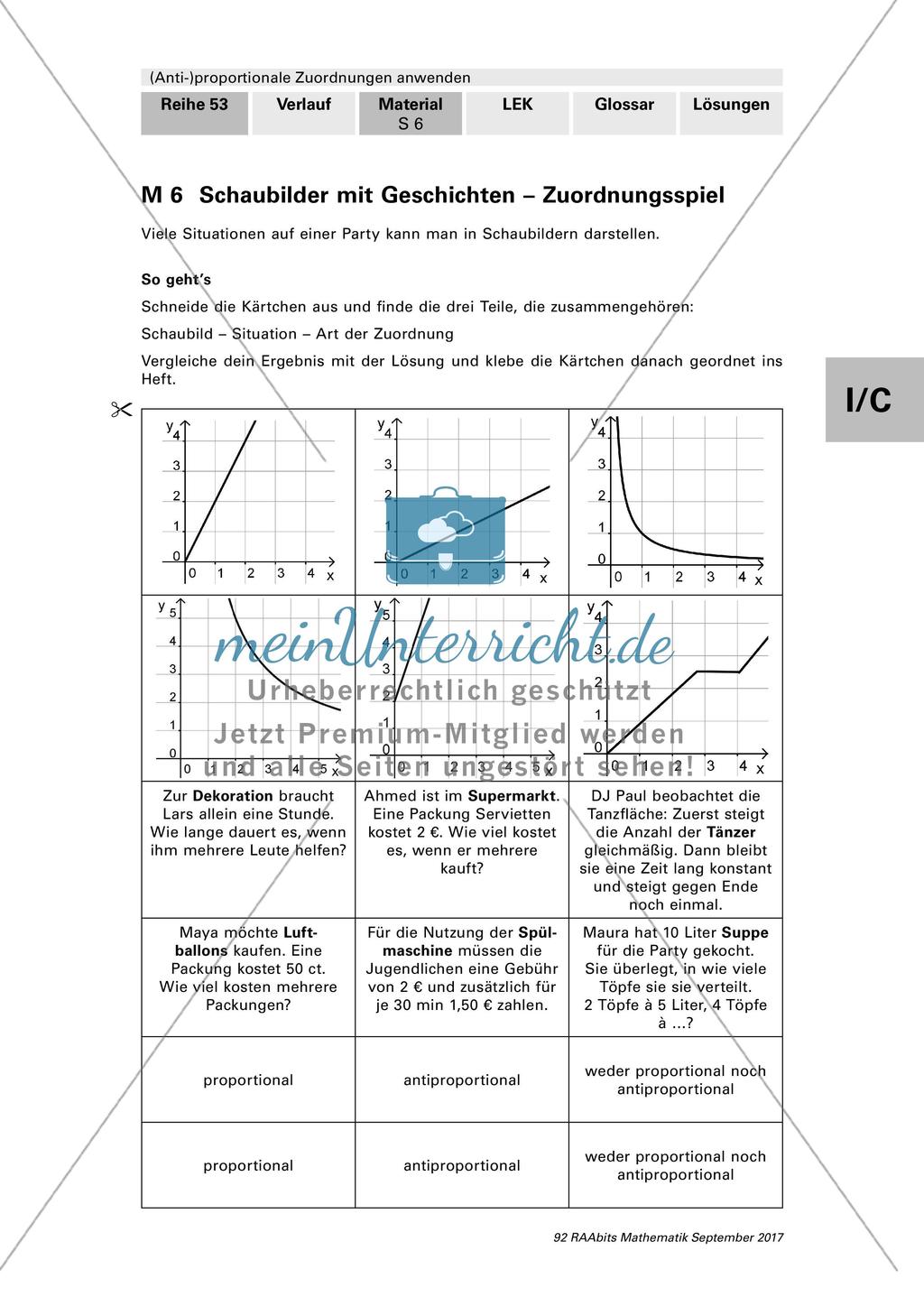Unterscheidung antiproportionaler und proportionaler Zuordnungen Preview 2
