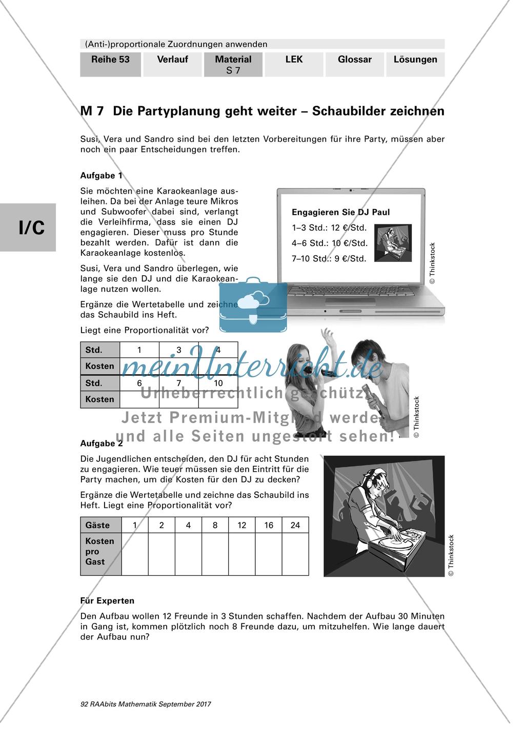 Unterscheidung antiproportionaler und proportionaler Zuordnungen Preview 3