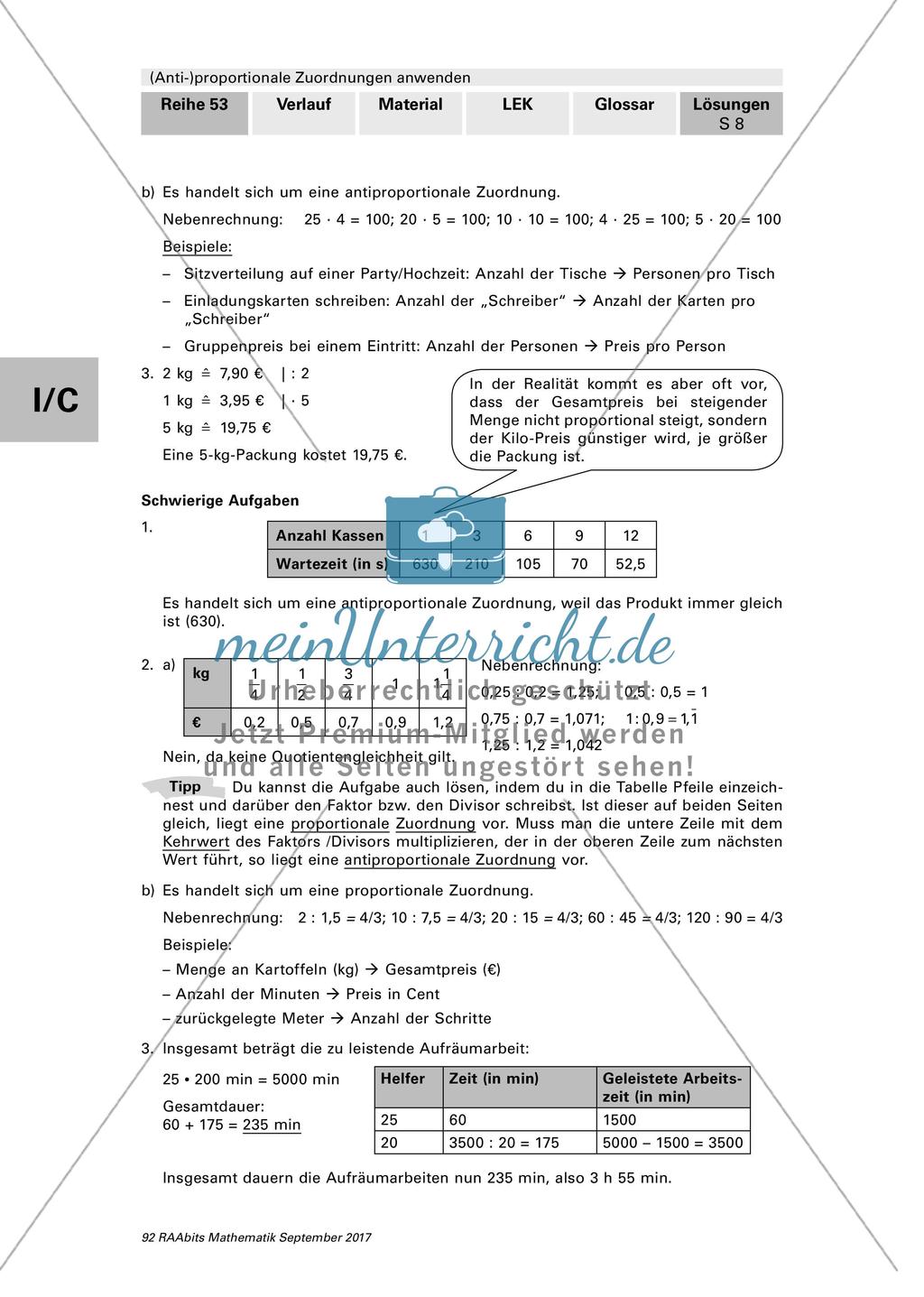Tippkarten und Lösungen zu Zuordnungen Preview 9