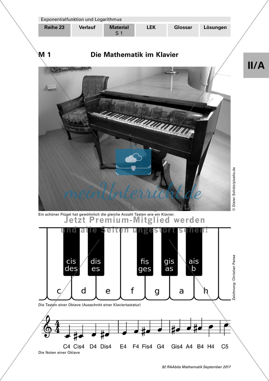 Mathematik im Klavier: Exponentialfunktion und Logarithmus Preview 5