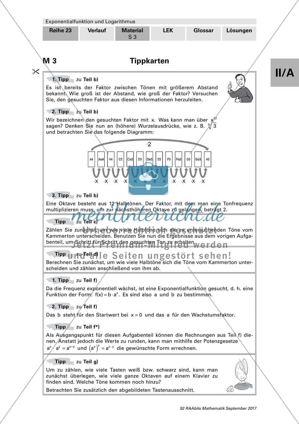 Mathematik im Klavier: Exponentialfunktion und Logarithmus Preview 7