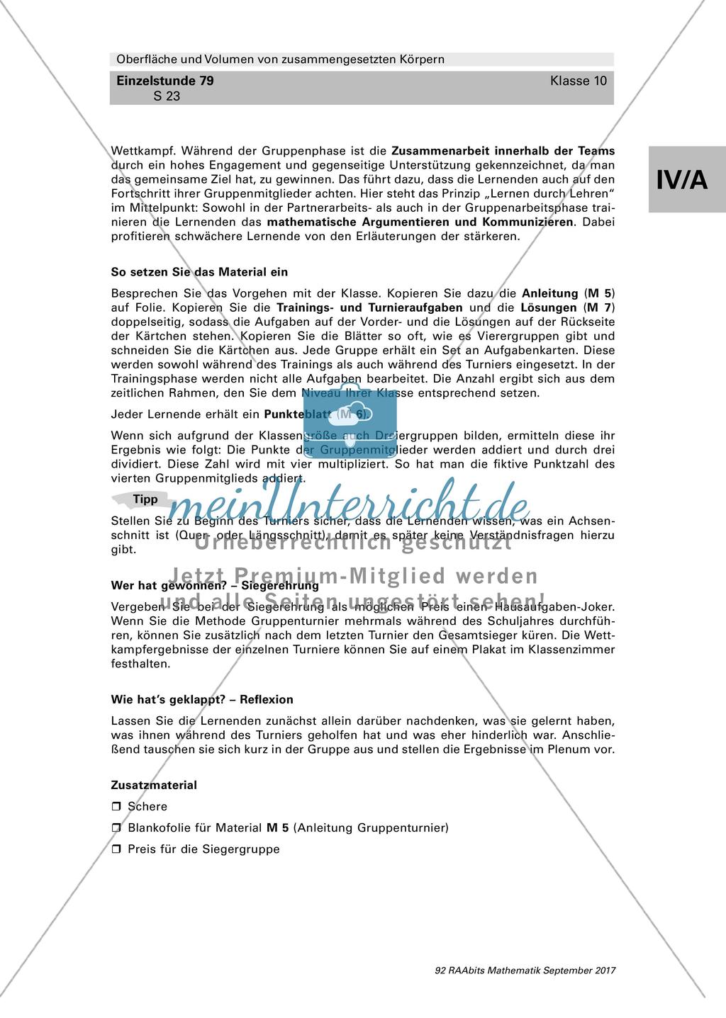 Volumen- und Oberflächenberechnung: Didaktische Erläuterungen, Lösungen und Tipps Preview 9