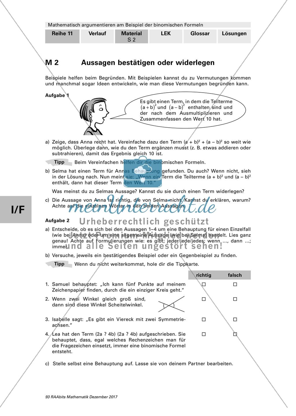 Begründung und Argumentation bei mathematischen Beweisen Preview 2
