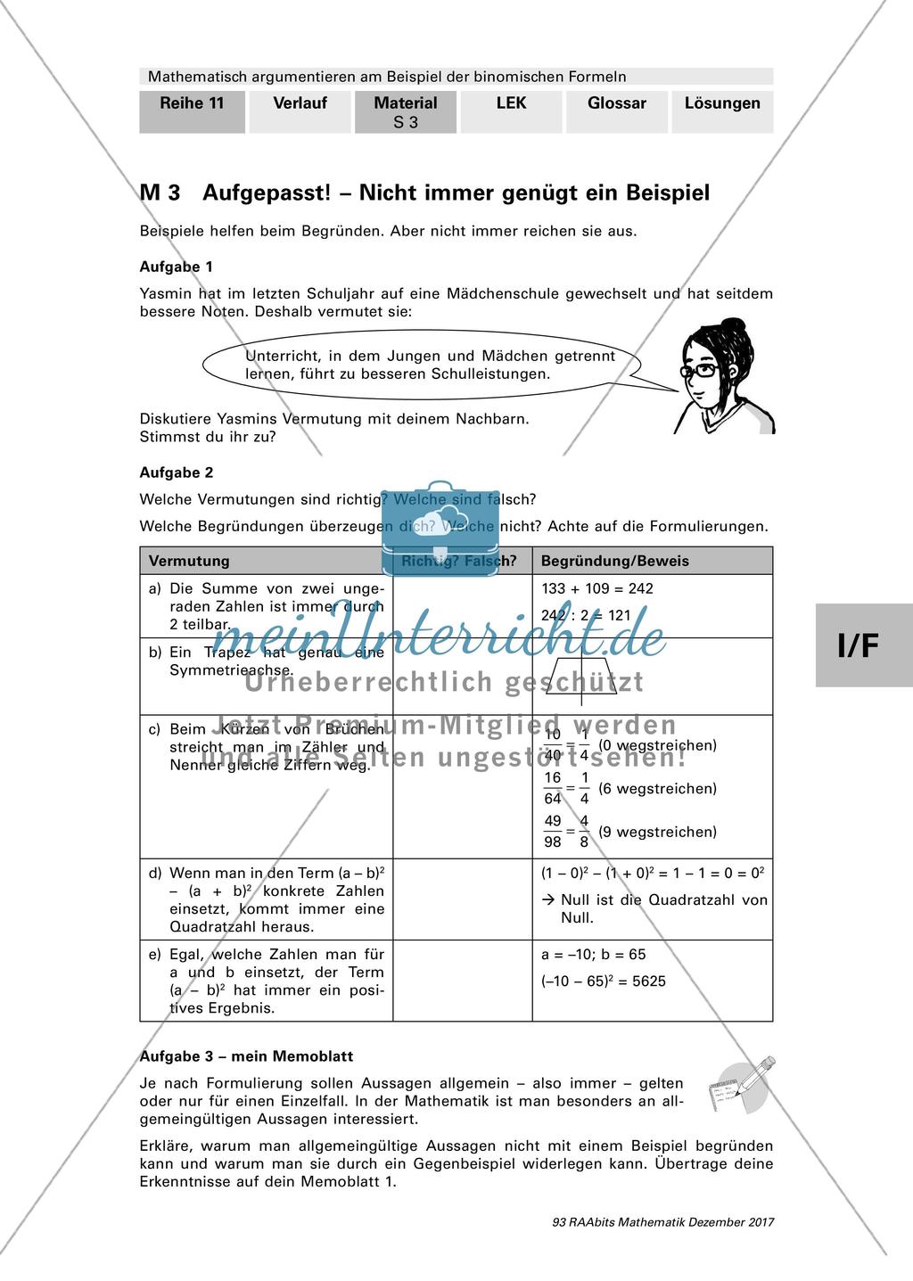Begründung und Argumentation bei mathematischen Beweisen Preview 3