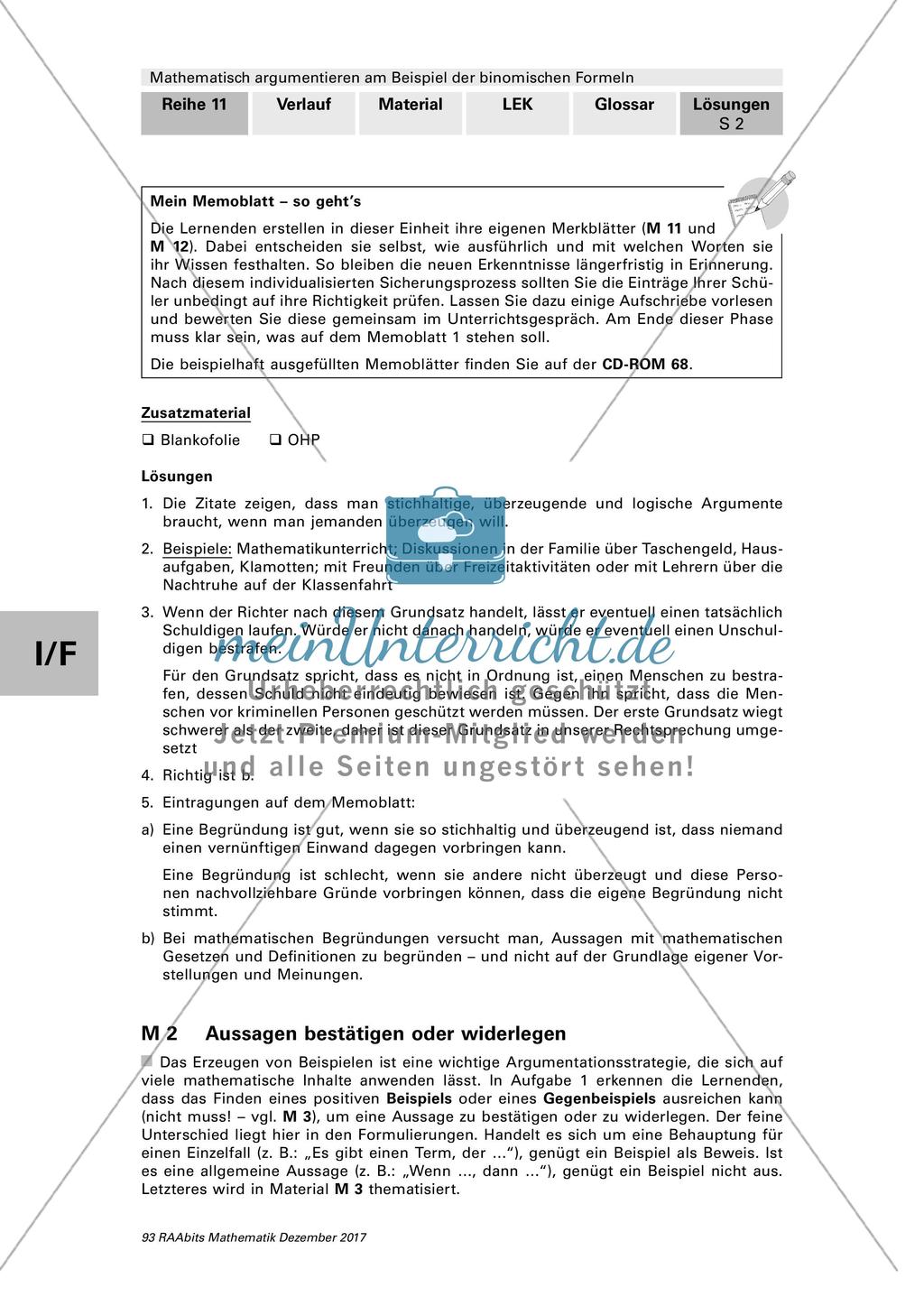 Lösungen und Hinweise zum Einsatz Preview 2