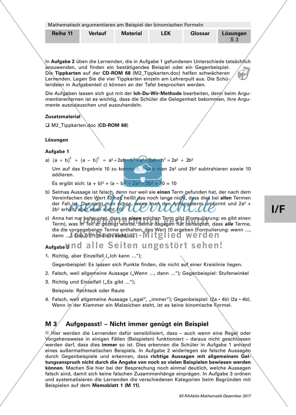 Lösungen und Hinweise zum Einsatz Preview 3