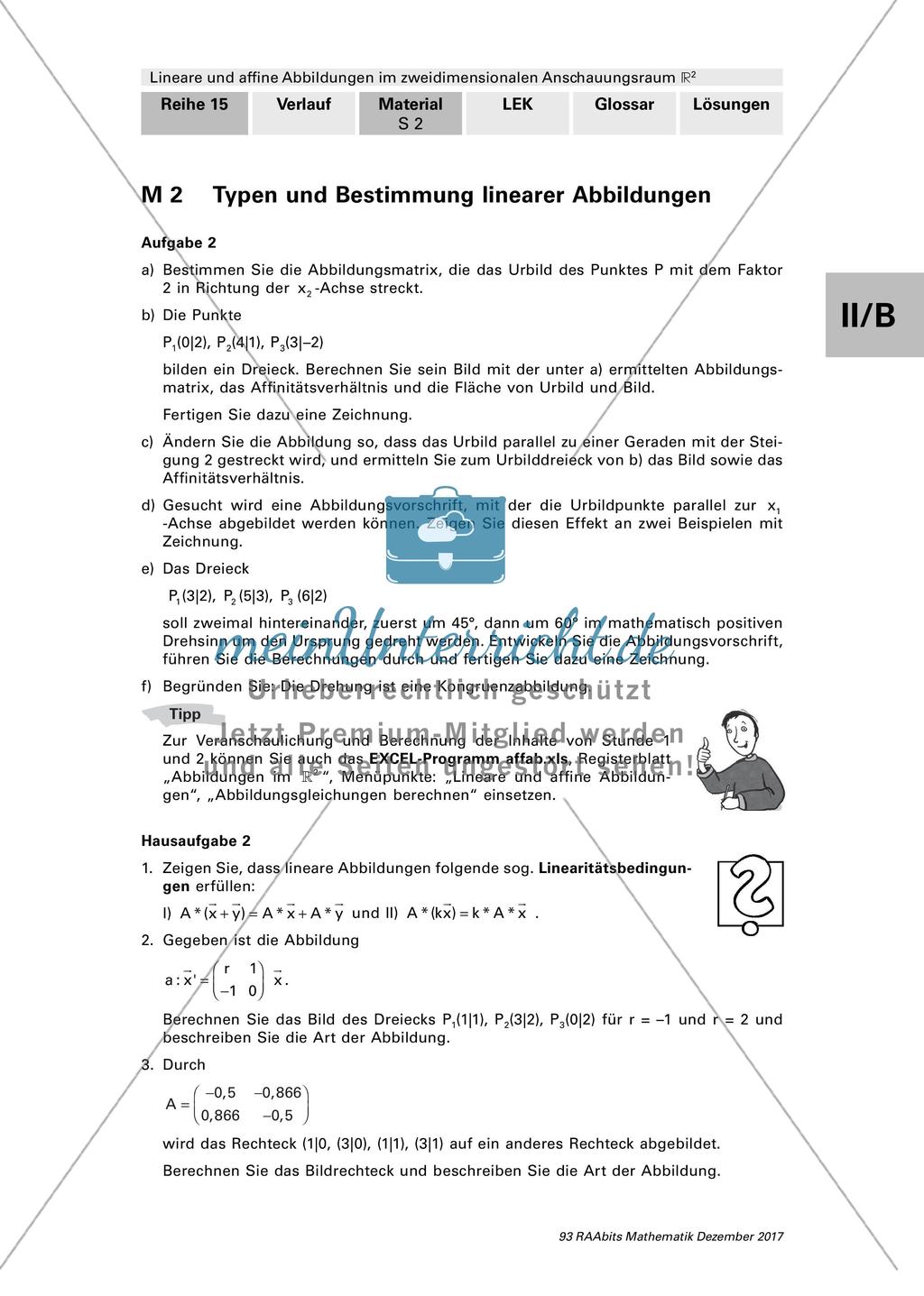 Typen und Bestimmung linearer Abbildungen, Eigenwerte und Eigenvektoren Preview 2