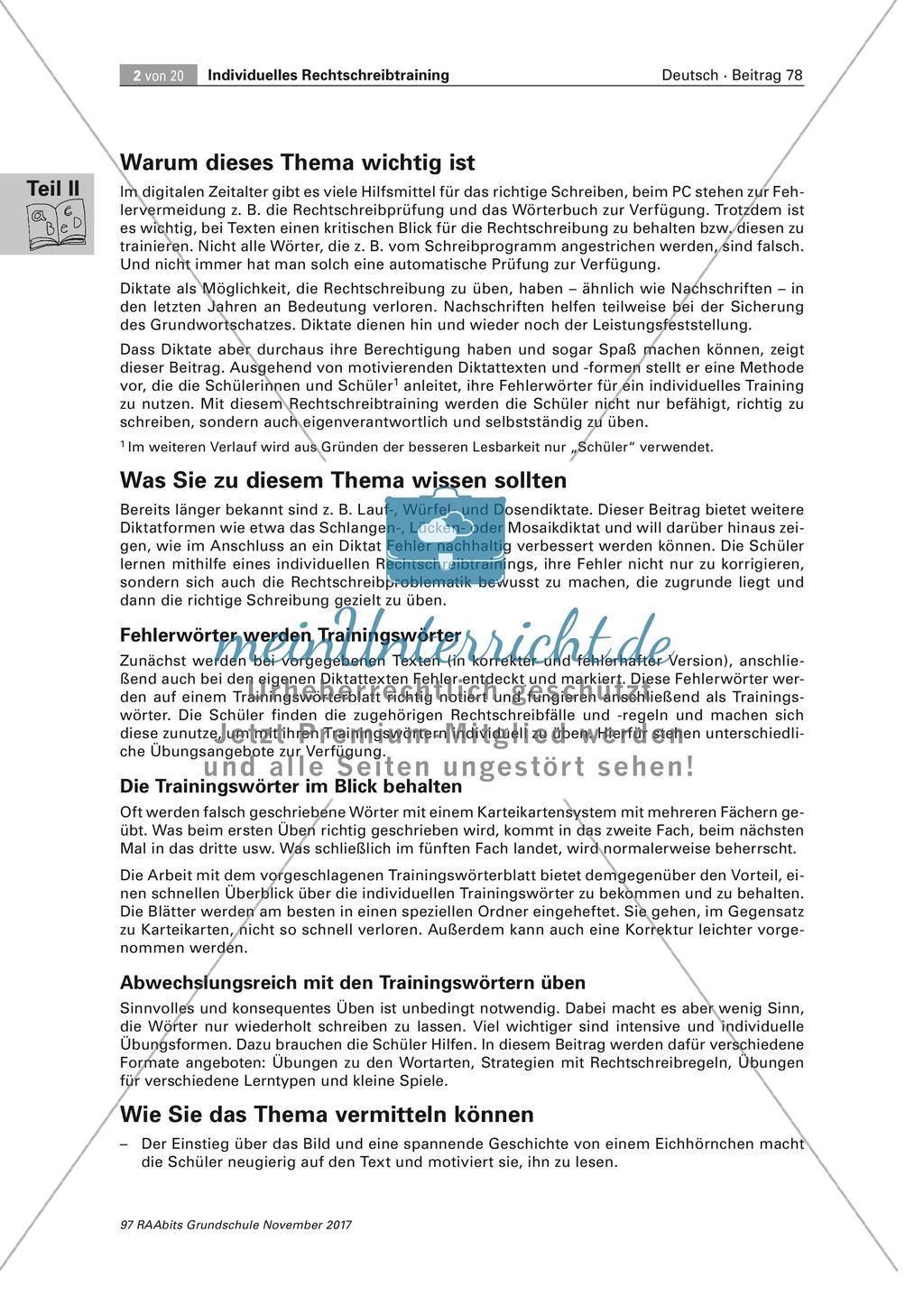 Individuelles Rechtschreibtraining Preview 2