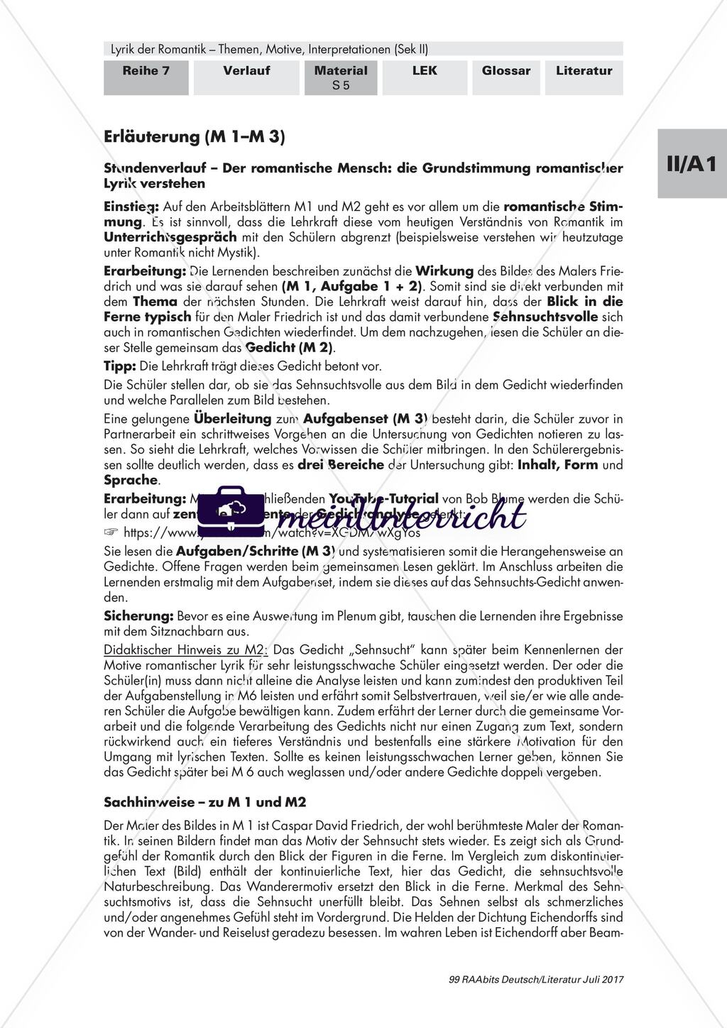 Lyrik der Romantik: Grundstimmung und Sehnsucht von Eichendorff Preview 4