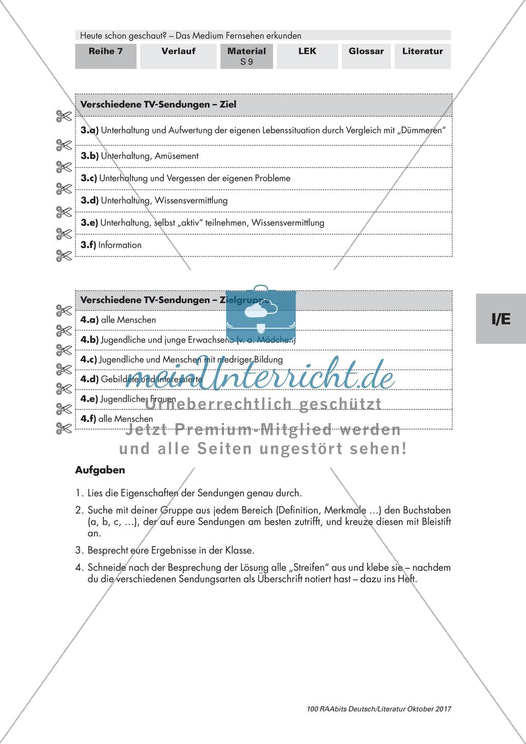 Das schaue ich gern - Unterschiedliche Arten von Fernsehsendungen Preview 2