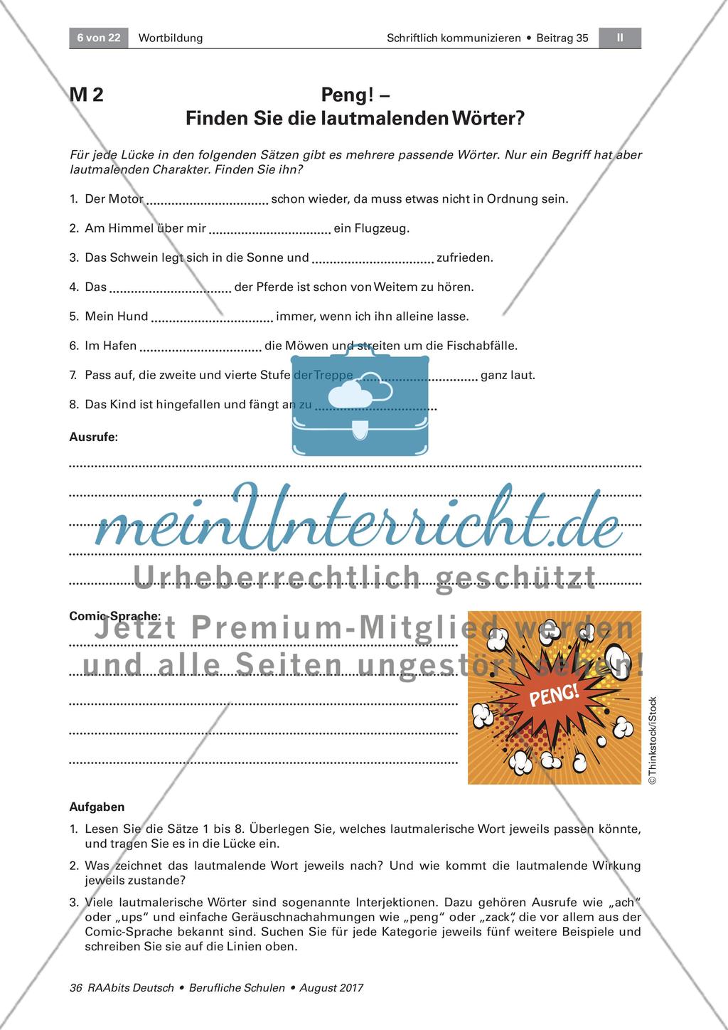 Lautmalerei: eine Form der Wortbildung Preview 2