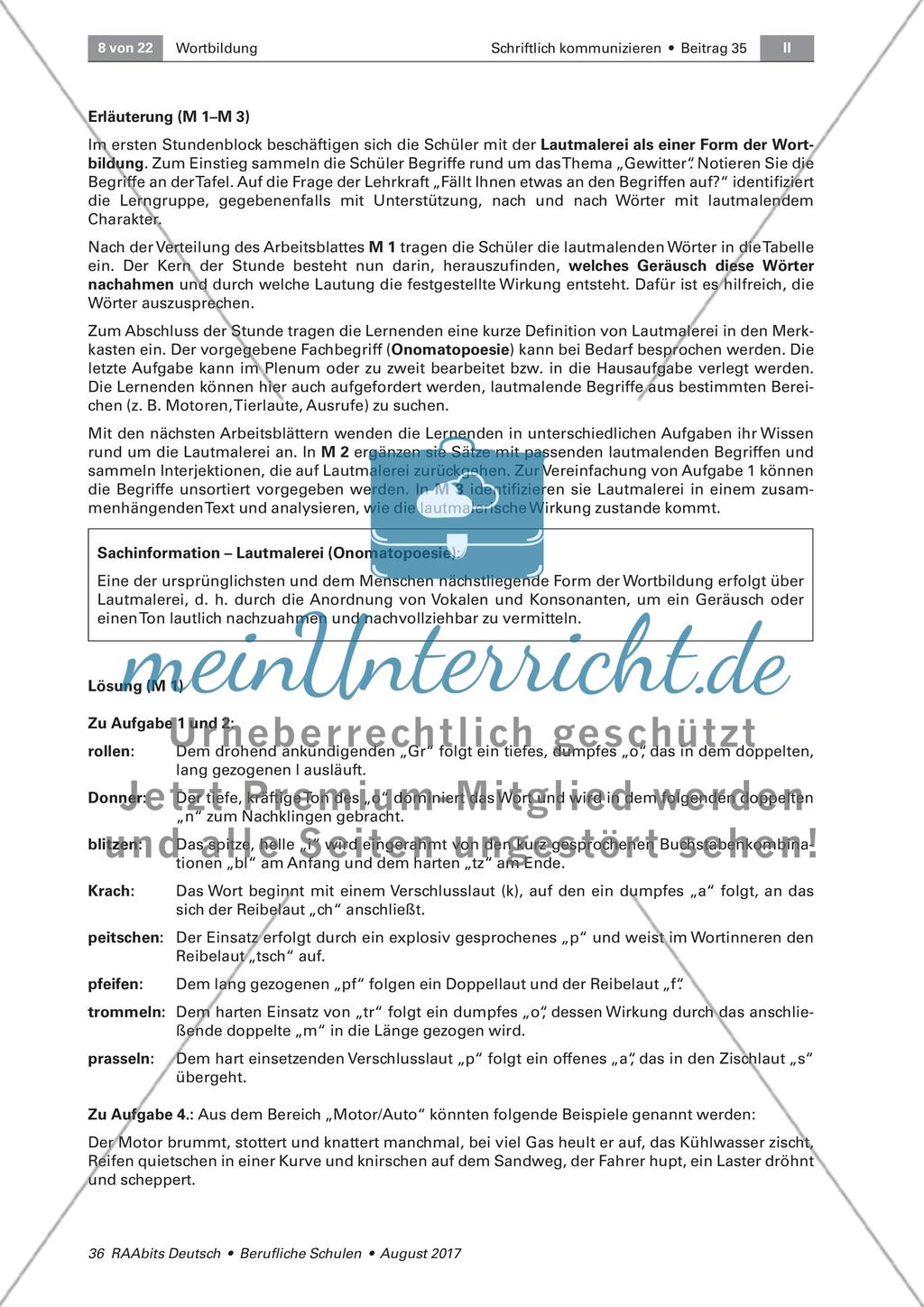 Lautmalerei: eine Form der Wortbildung Preview 4
