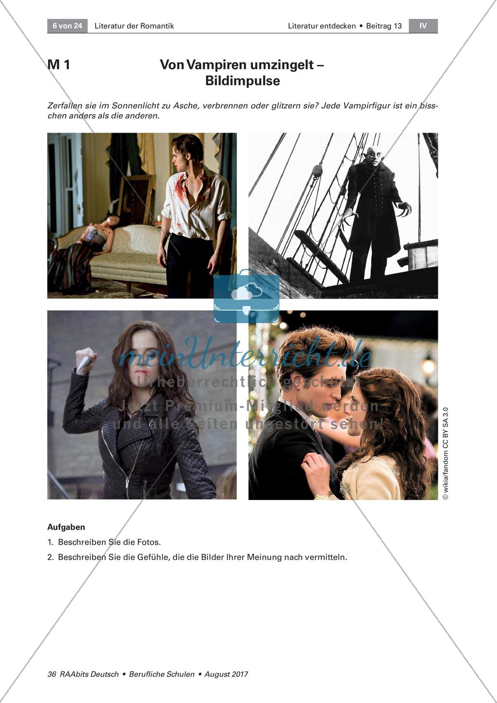Der Vampir als literarisches Motiv Preview 1