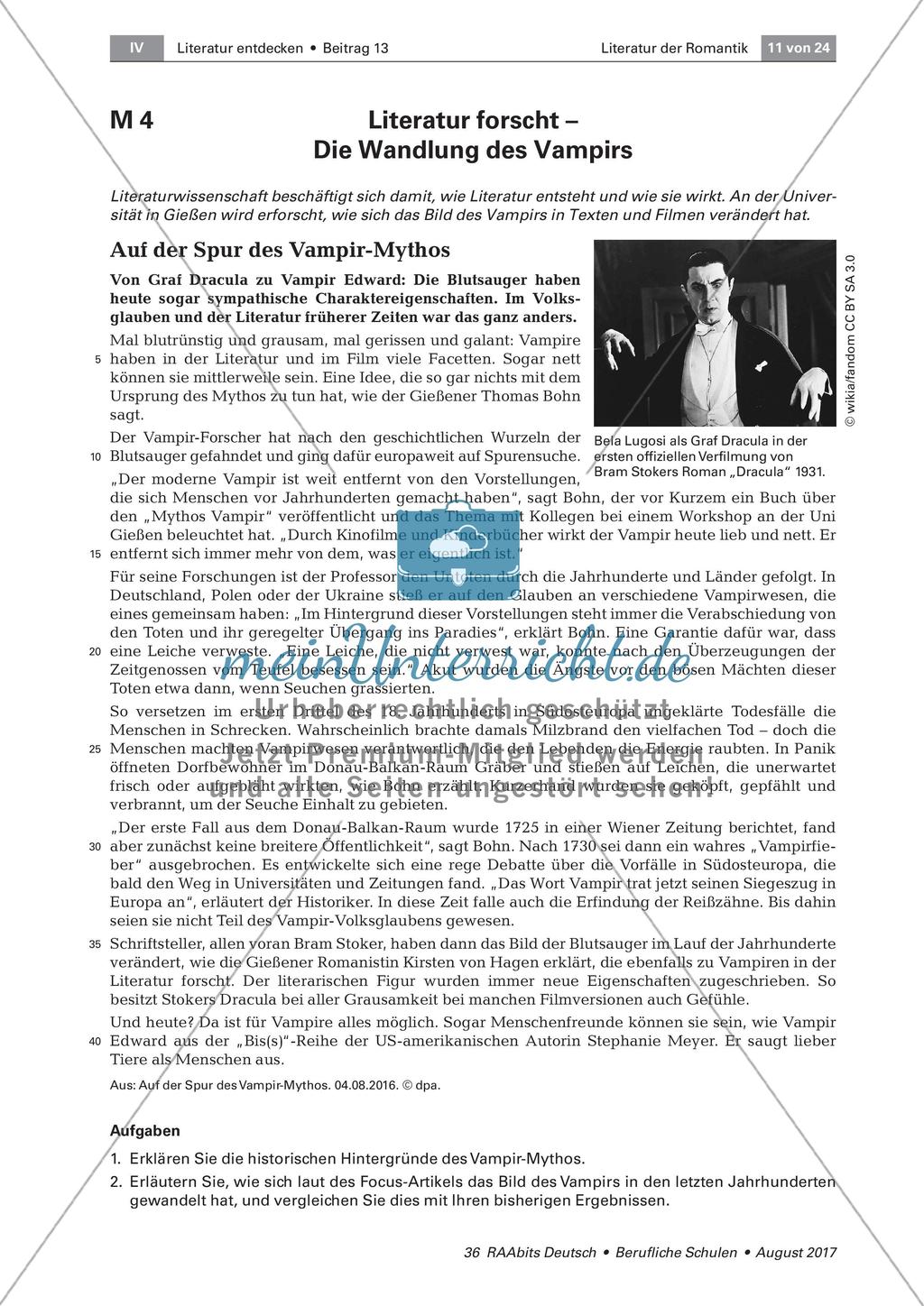 Der Vampir als literarisches Motiv Preview 6