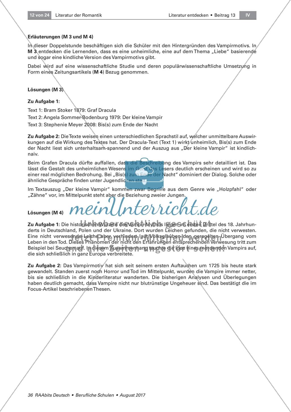 Der Vampir als literarisches Motiv Preview 7