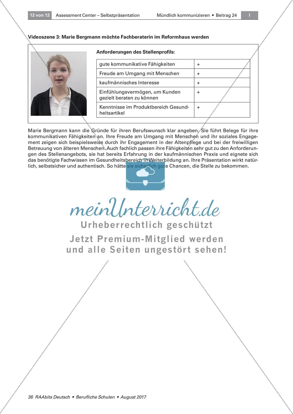 Bewerbertraining: Sich selbst präsentieren Preview 12