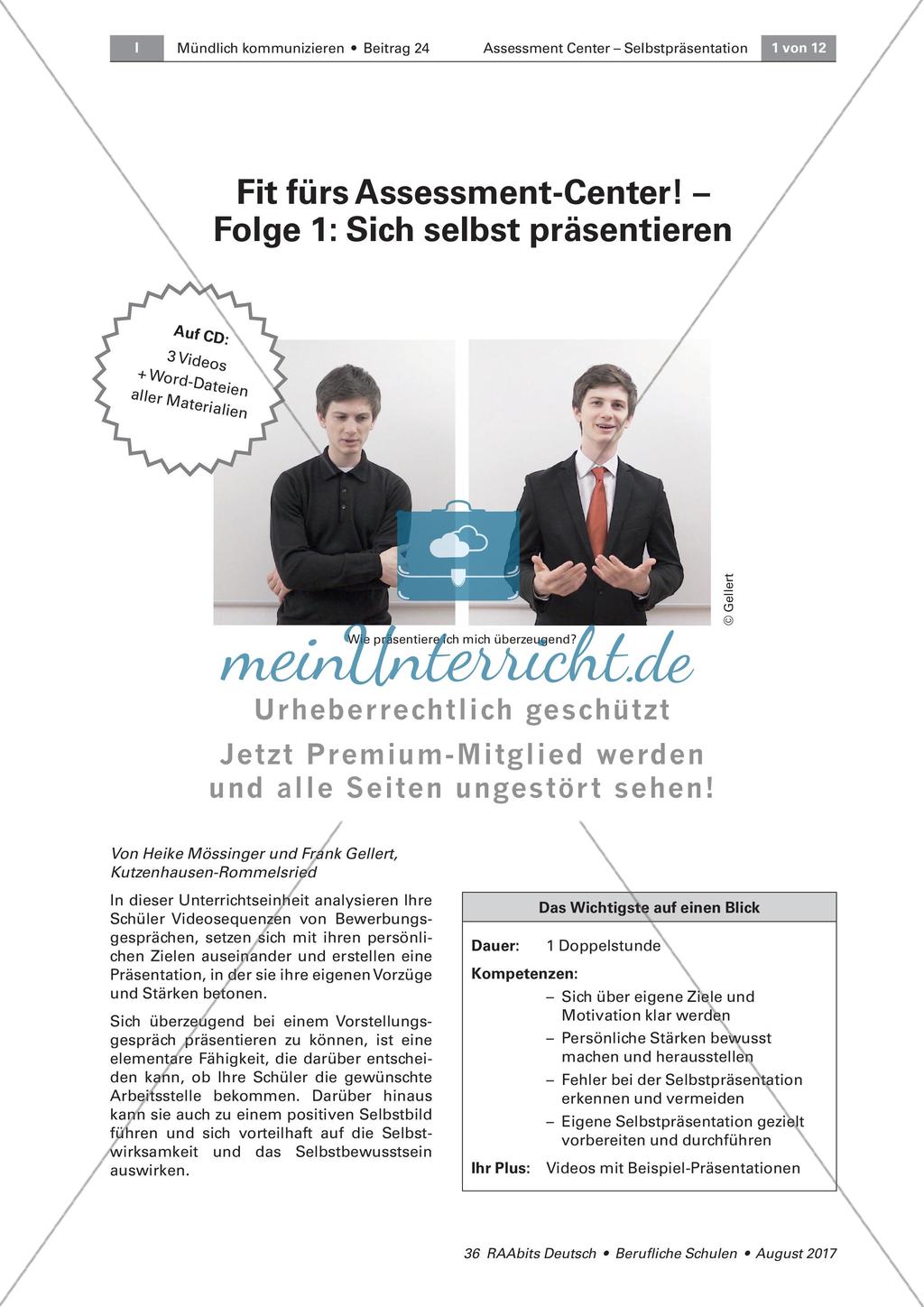 Bewerbertraining: Sich selbst präsentieren Preview 1