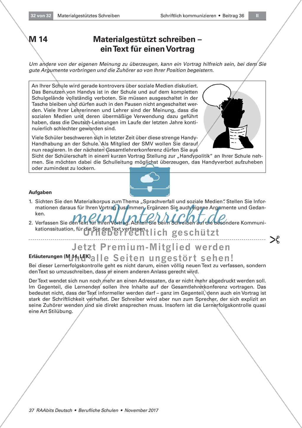 Materialgestütztes Schreiben: Überarbeiten des Textes Preview 4