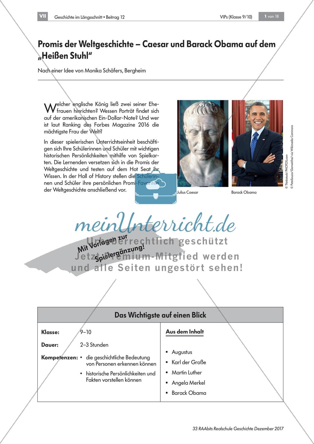 Prominente Persönlichkeiten der Weltgeschichte Preview 1