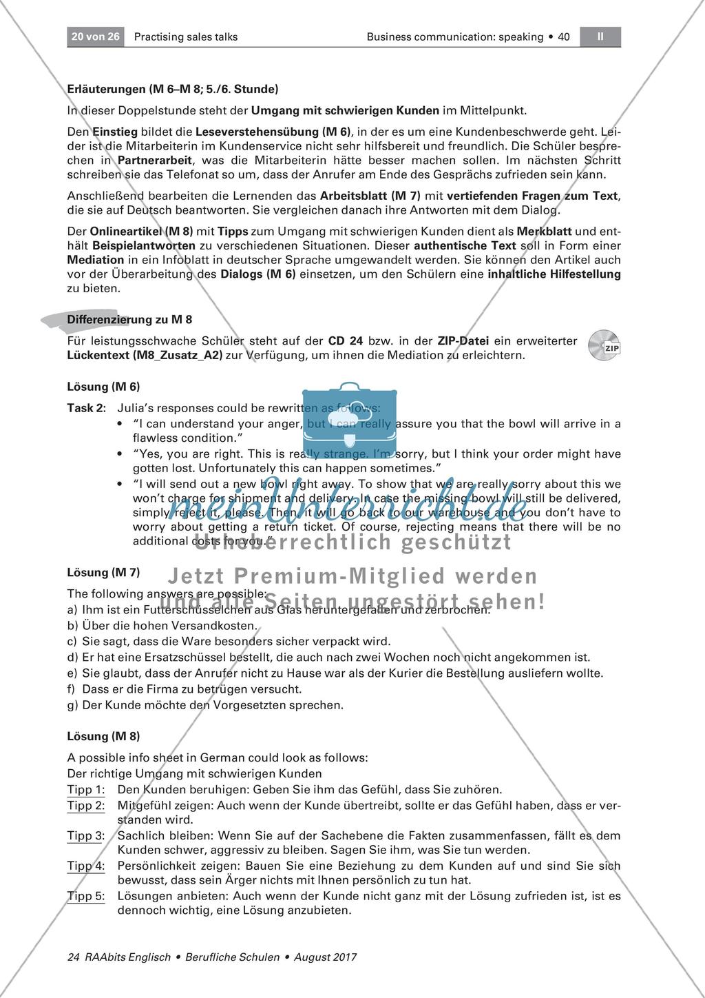 Practising sales talks: Dealing with difficult customers Preview 4