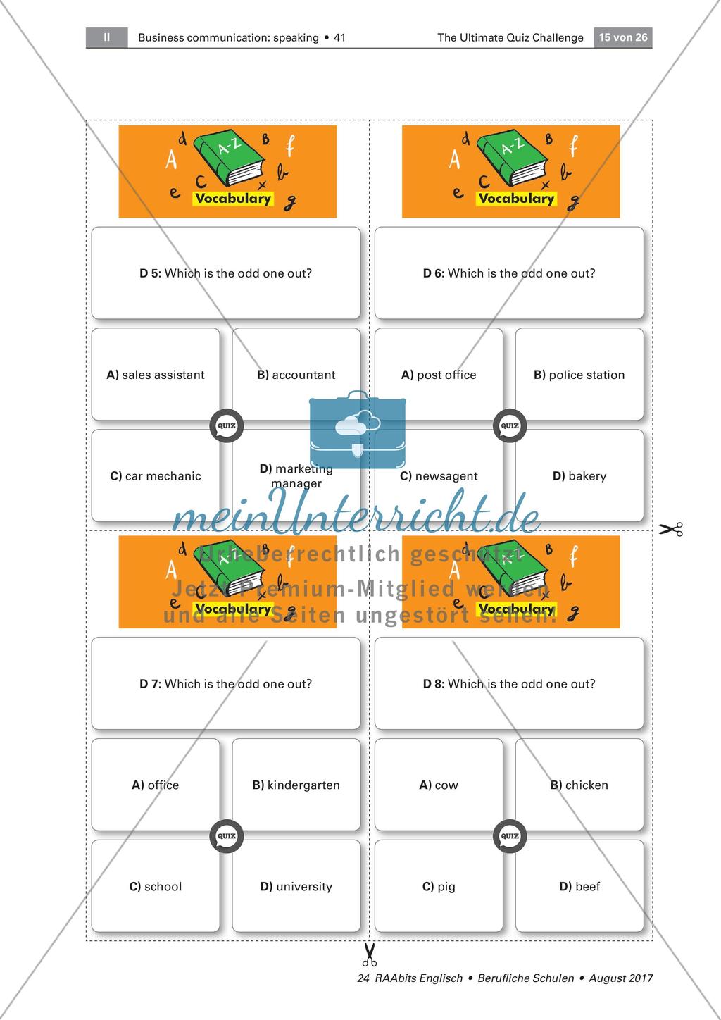 Lernspiel: Wiederholung von Grammatik, Wortschatz und Landeskunde Preview 15