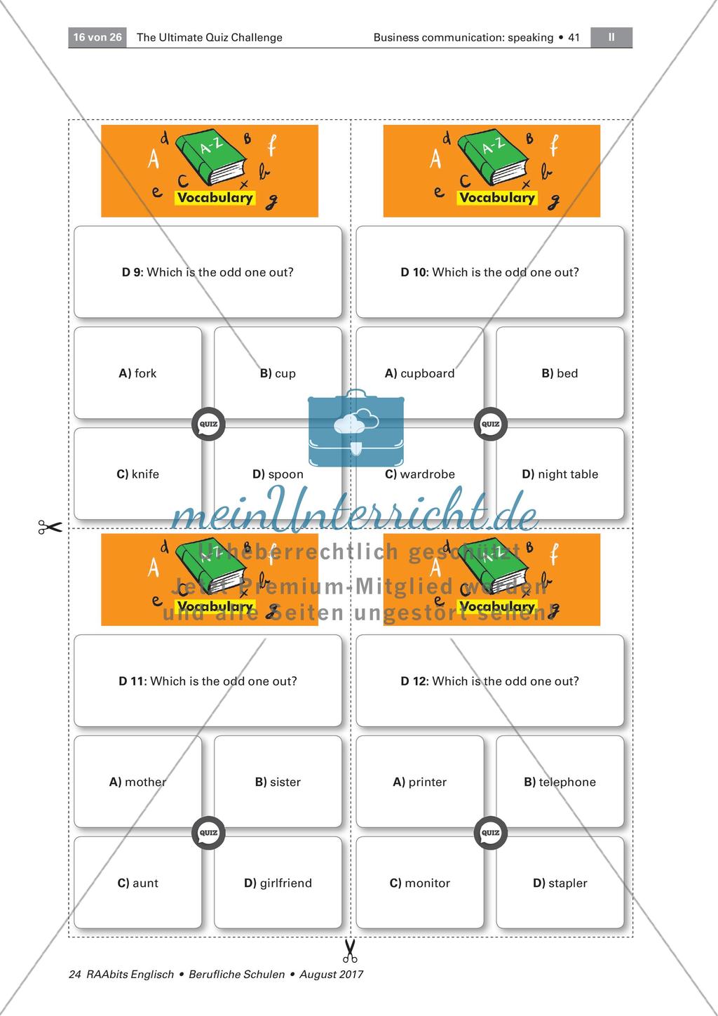 Lernspiel: Wiederholung von Grammatik, Wortschatz und Landeskunde Preview 16