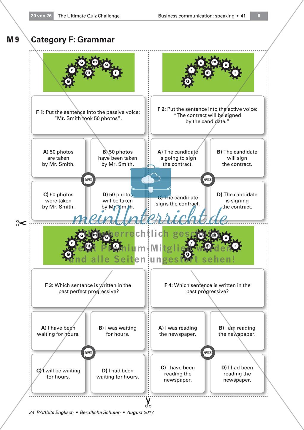 Lernspiel: Wiederholung von Grammatik, Wortschatz und Landeskunde Preview 20