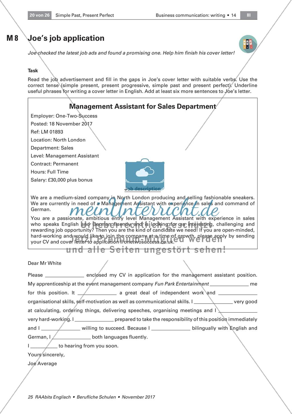 Grammar: Unterscheidung Simple past und Present perfect - Dreifach differenziert Preview 5