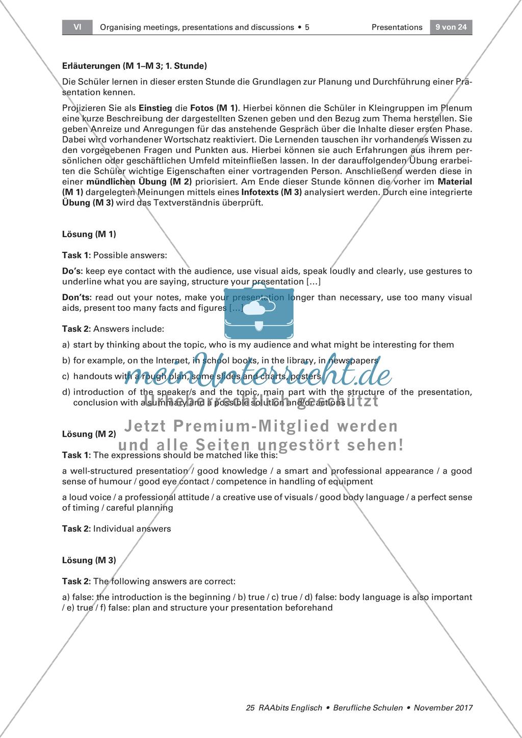 Giving a presentation: Preparation Preview 4