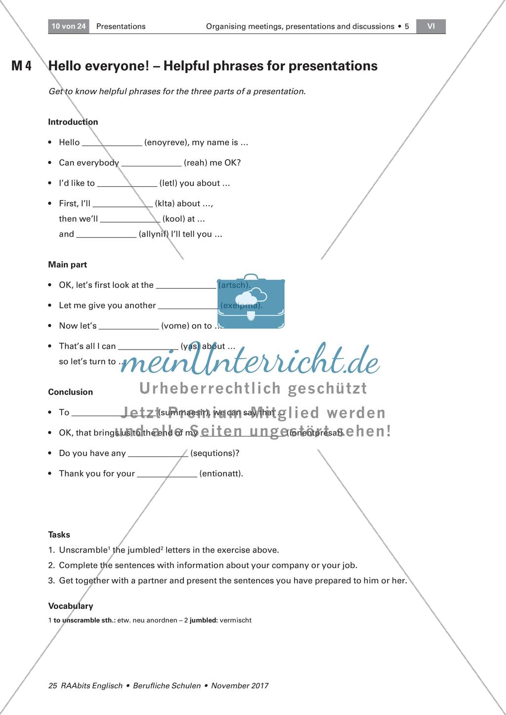 Giving a presentation: Useful phrases Preview 1