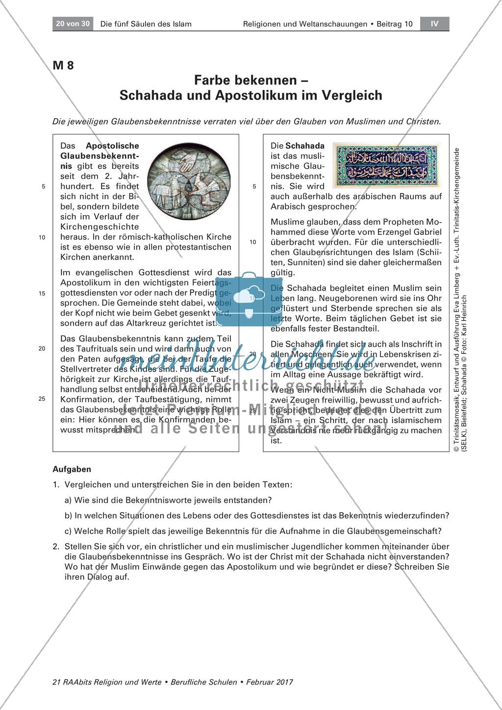 Muslimisches und christliches Glaubensbekenntnis Preview 3