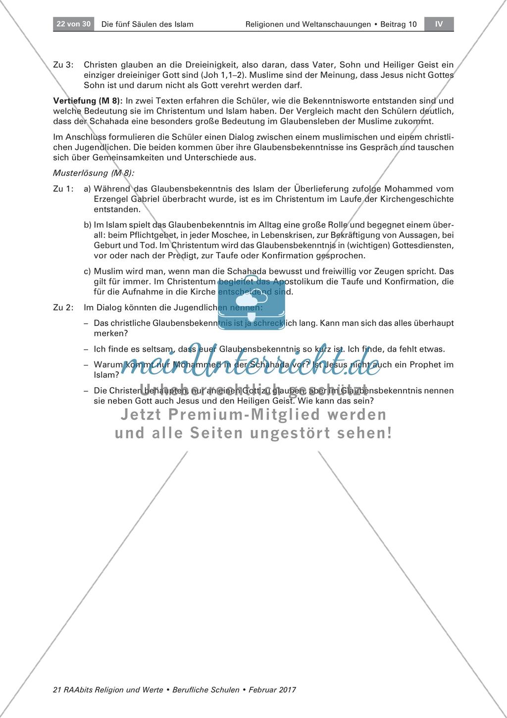 Muslimisches und christliches Glaubensbekenntnis Preview 5