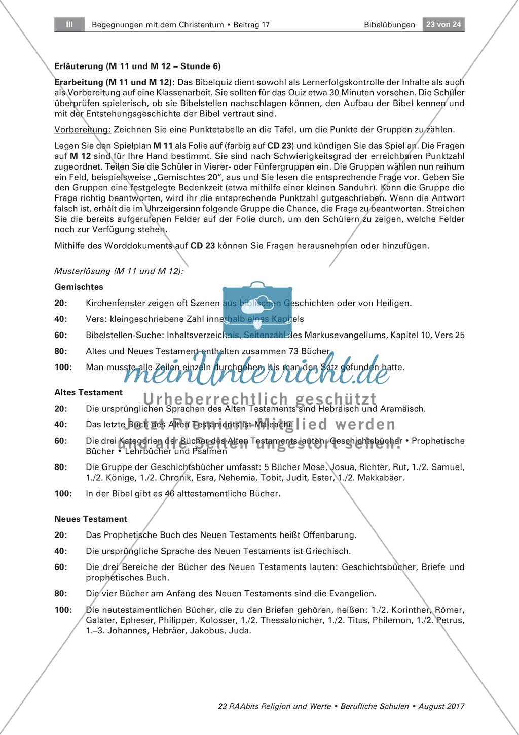 Ein Wissensquiz zur Bibel Preview 3
