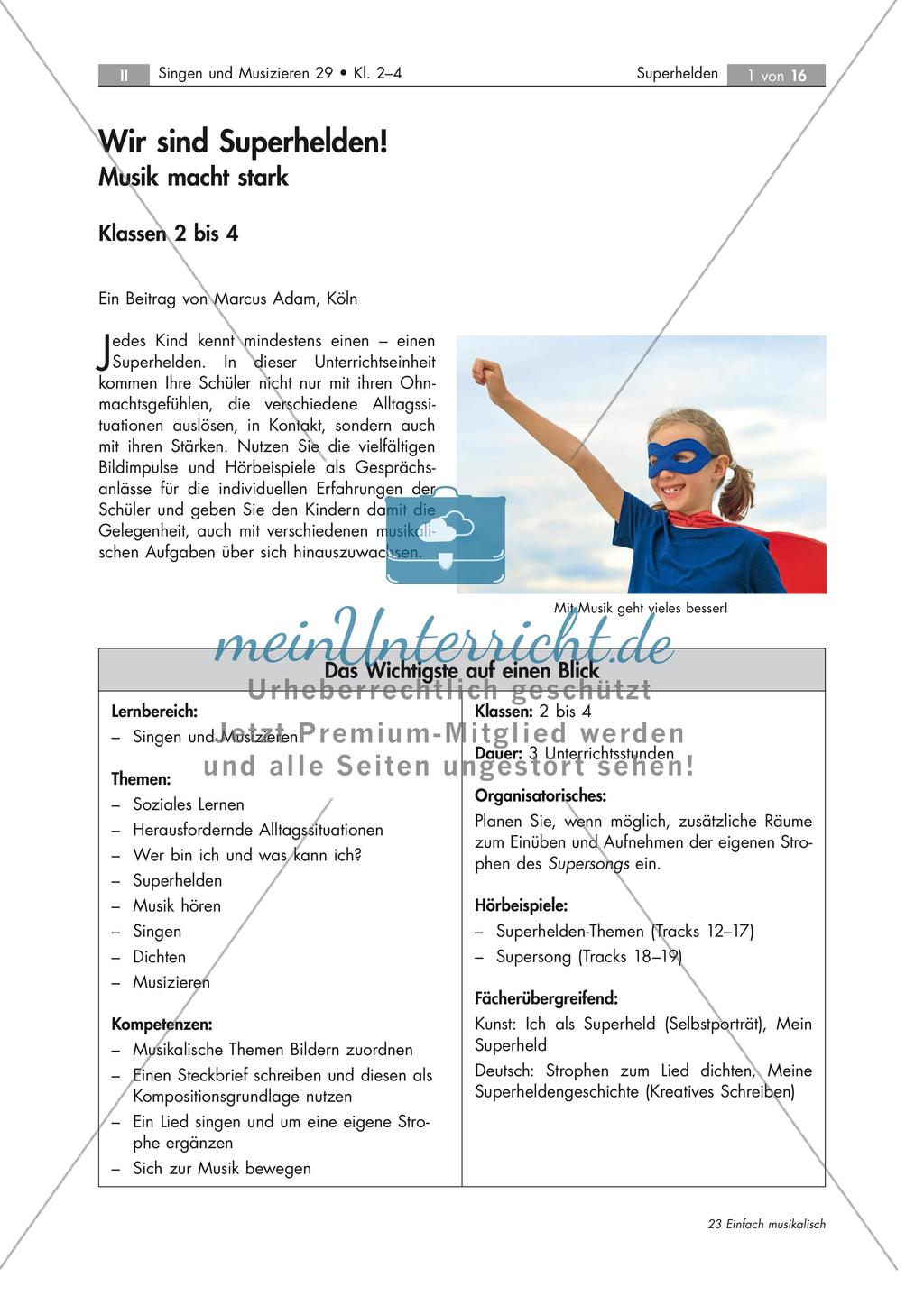 Starke Musik: Superhelden Preview 1