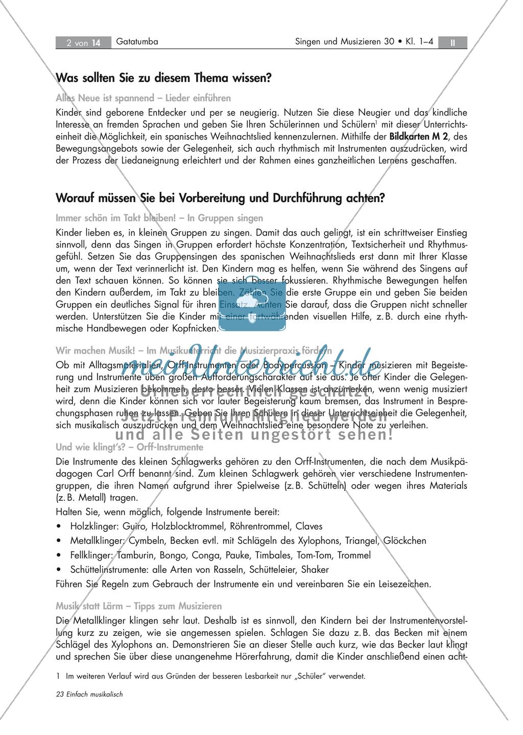 Spanisches Weihnachtslied: Gatatumba Preview 2