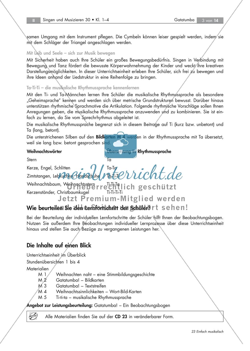 Spanisches Weihnachtslied: Gatatumba Preview 3