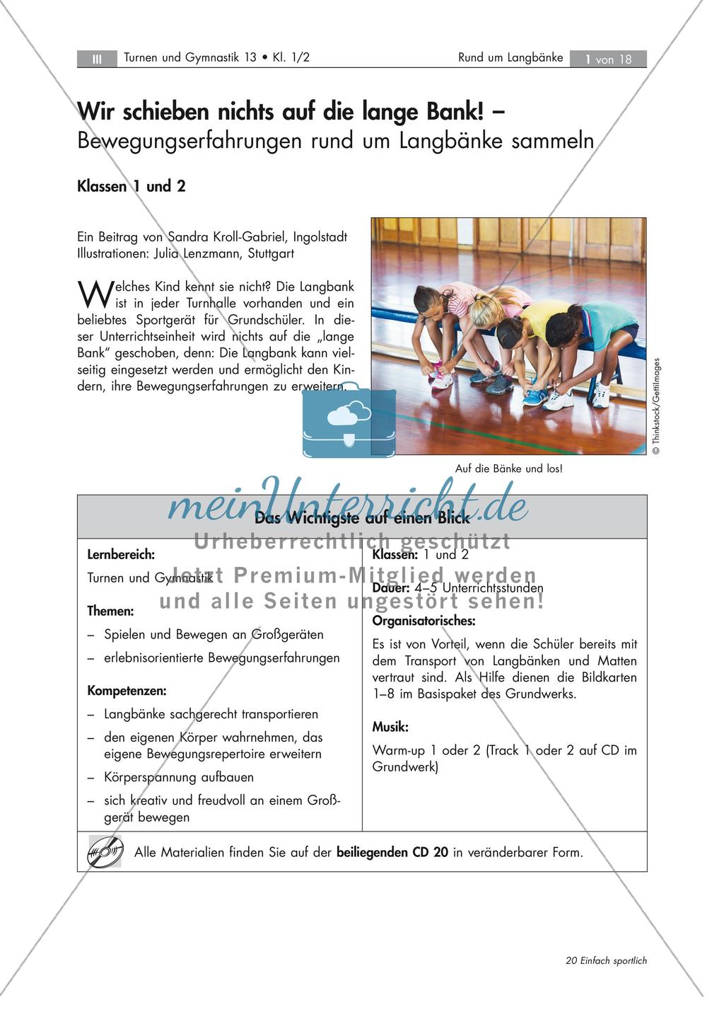 Sammeln von Bewegungserfahrungen: Langbänke Preview 1