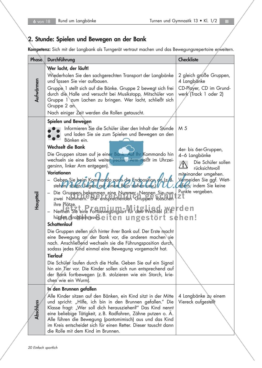 Sammeln von Bewegungserfahrungen: Langbänke Preview 6