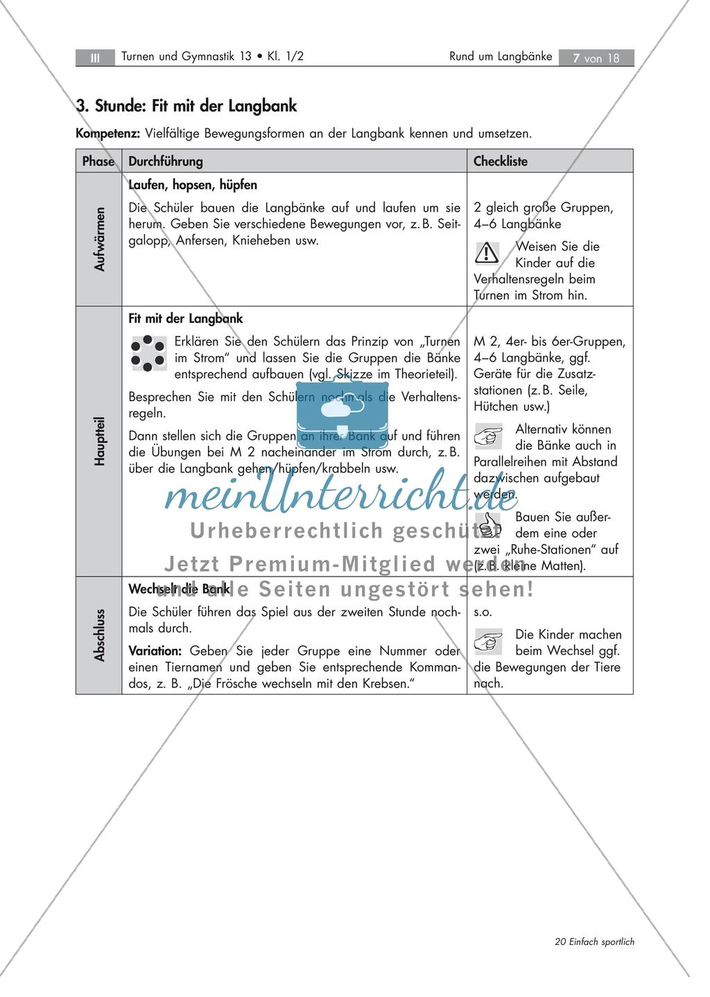 Sammeln von Bewegungserfahrungen: Langbänke Preview 7