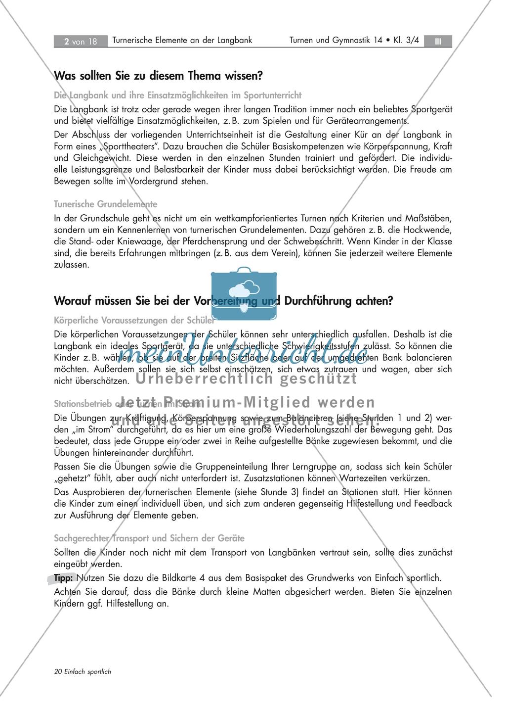 Umsetzung turnerischer Elemente an der Langbank Preview 2