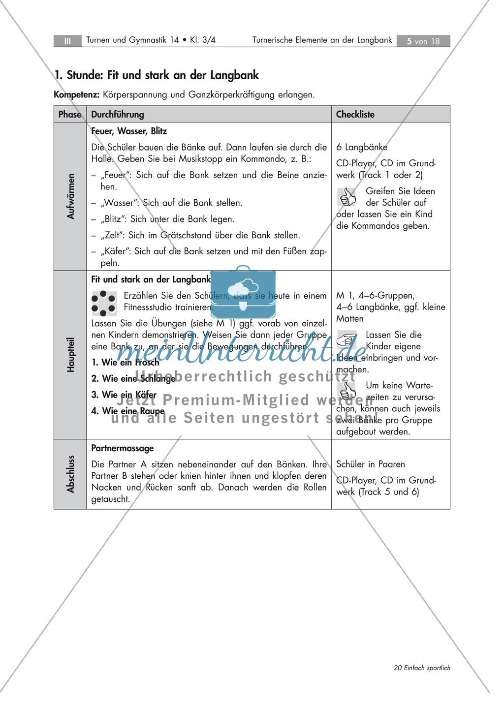 Umsetzung turnerischer Elemente an der Langbank Preview 5