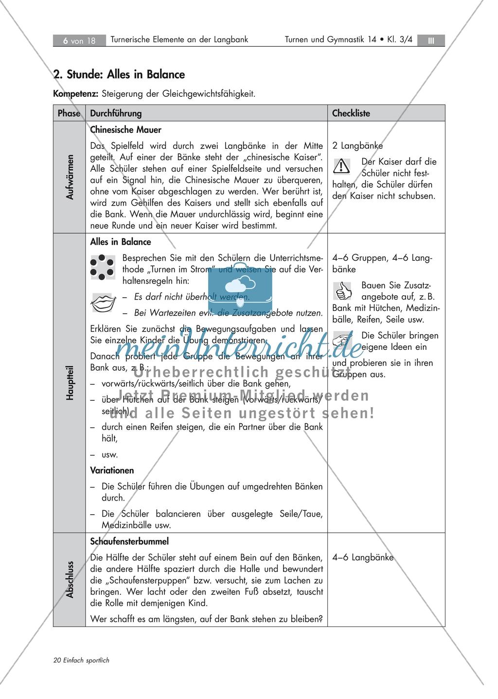 Umsetzung turnerischer Elemente an der Langbank Preview 6