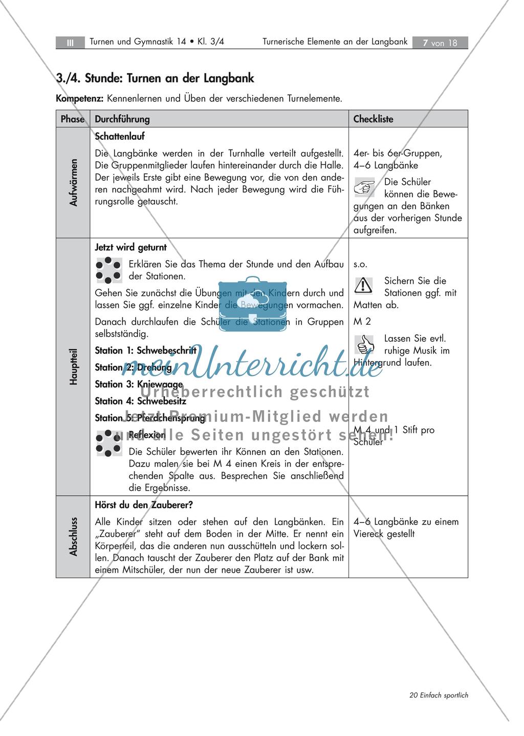 Umsetzung turnerischer Elemente an der Langbank Preview 7
